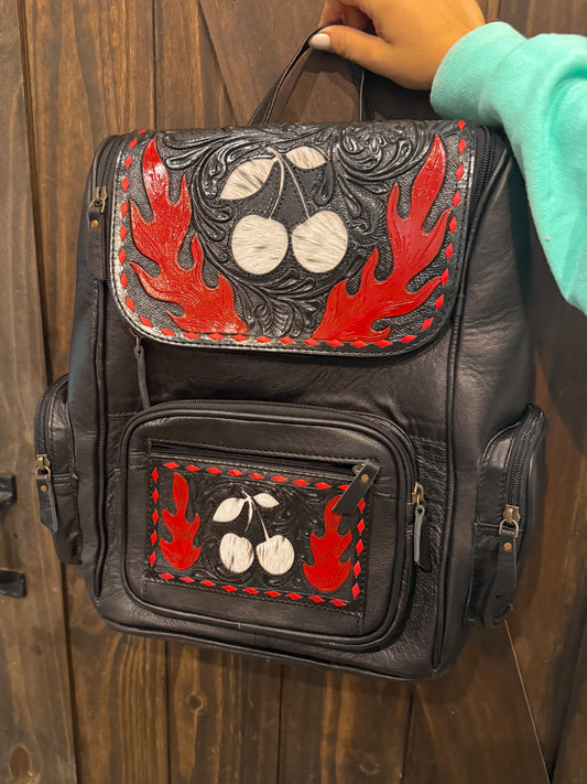 Cherry flame backpack