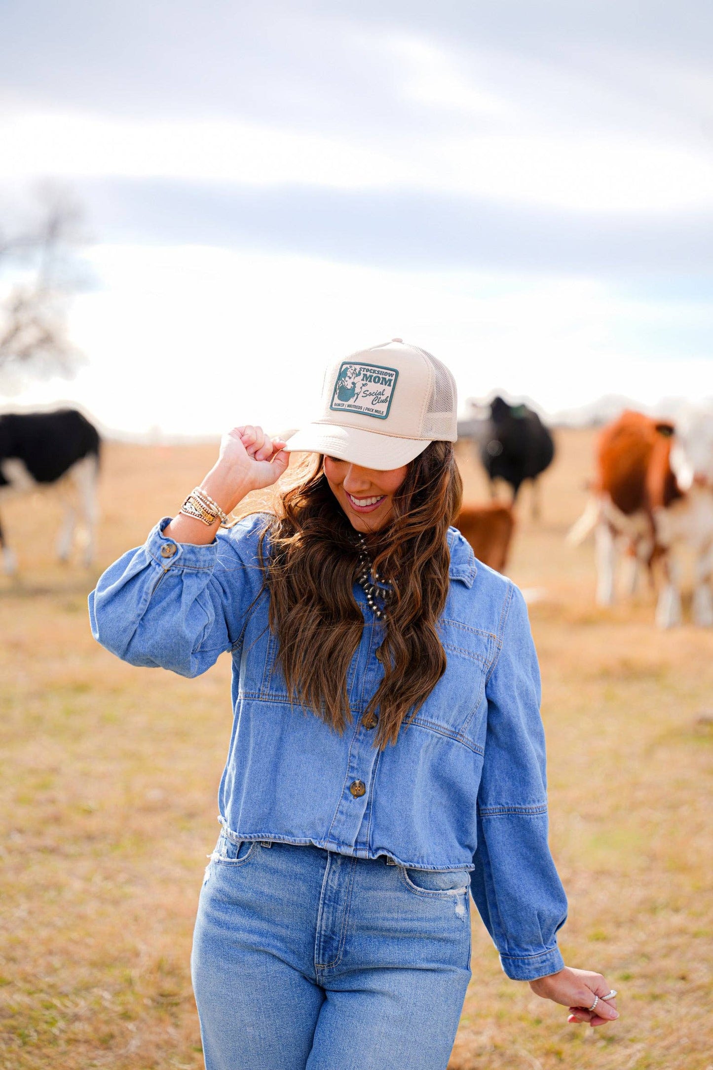 STOCK SHOW MOM SOCIAL CLUB TRUCKER HAT