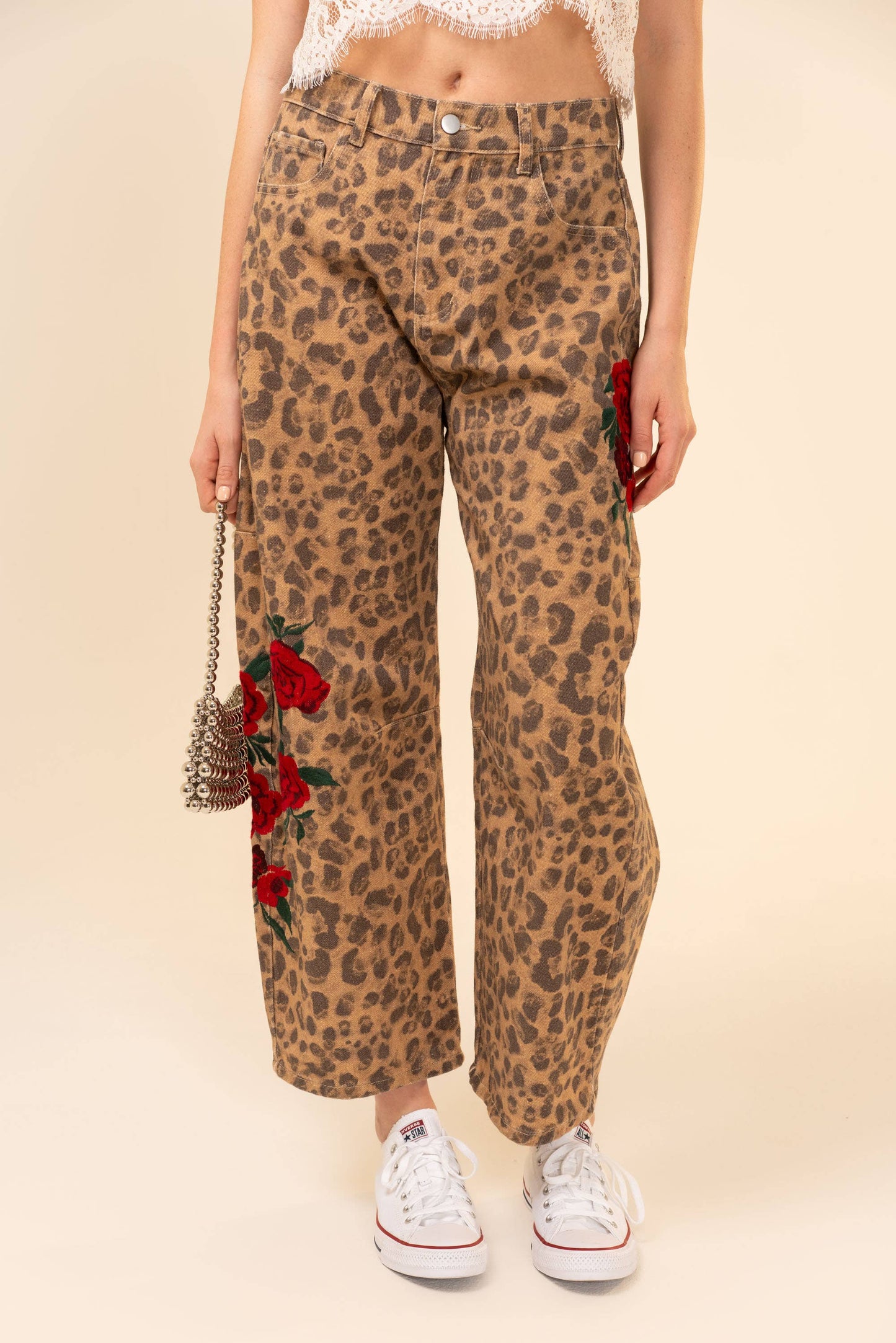 The cheetah rose jeans