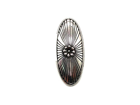 Western Long Oval Concho Cuff Ring