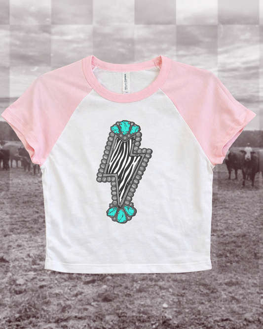 Zebra bolt Baby Tee