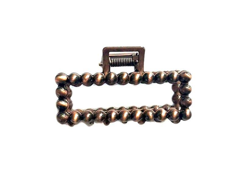 Western Mini  Pearl Hair Claw: Copper