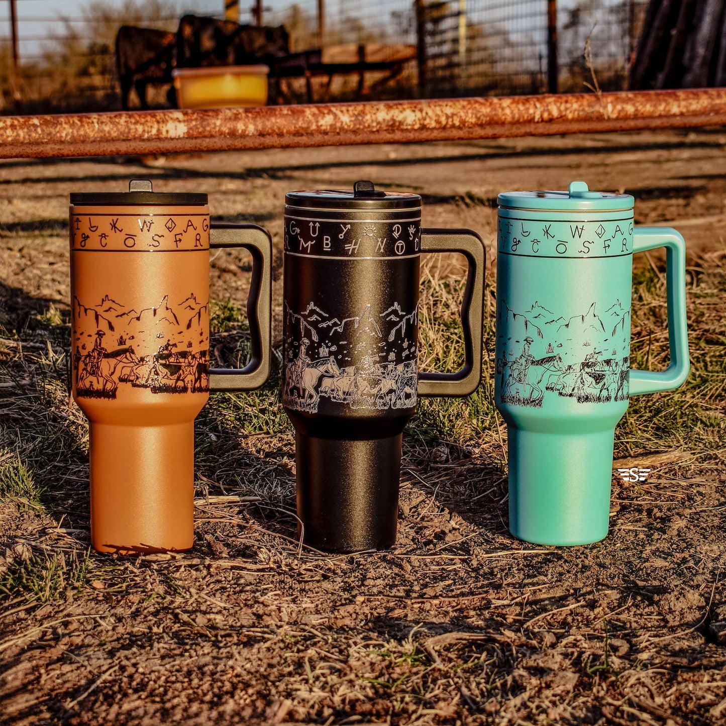 Cattle Drive 40oz Tumbler: Black