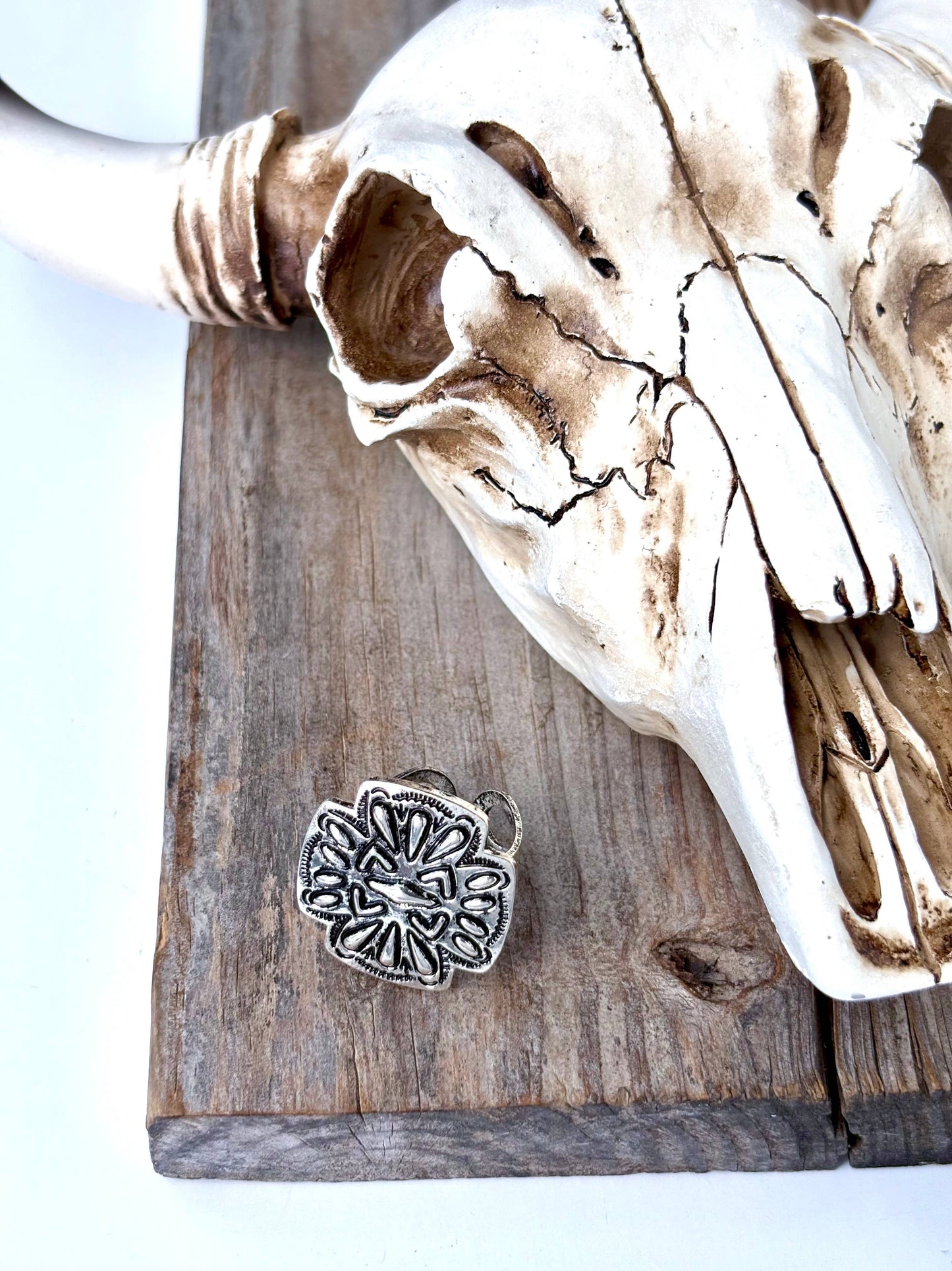Western Concho Cuff Adjustable Ring