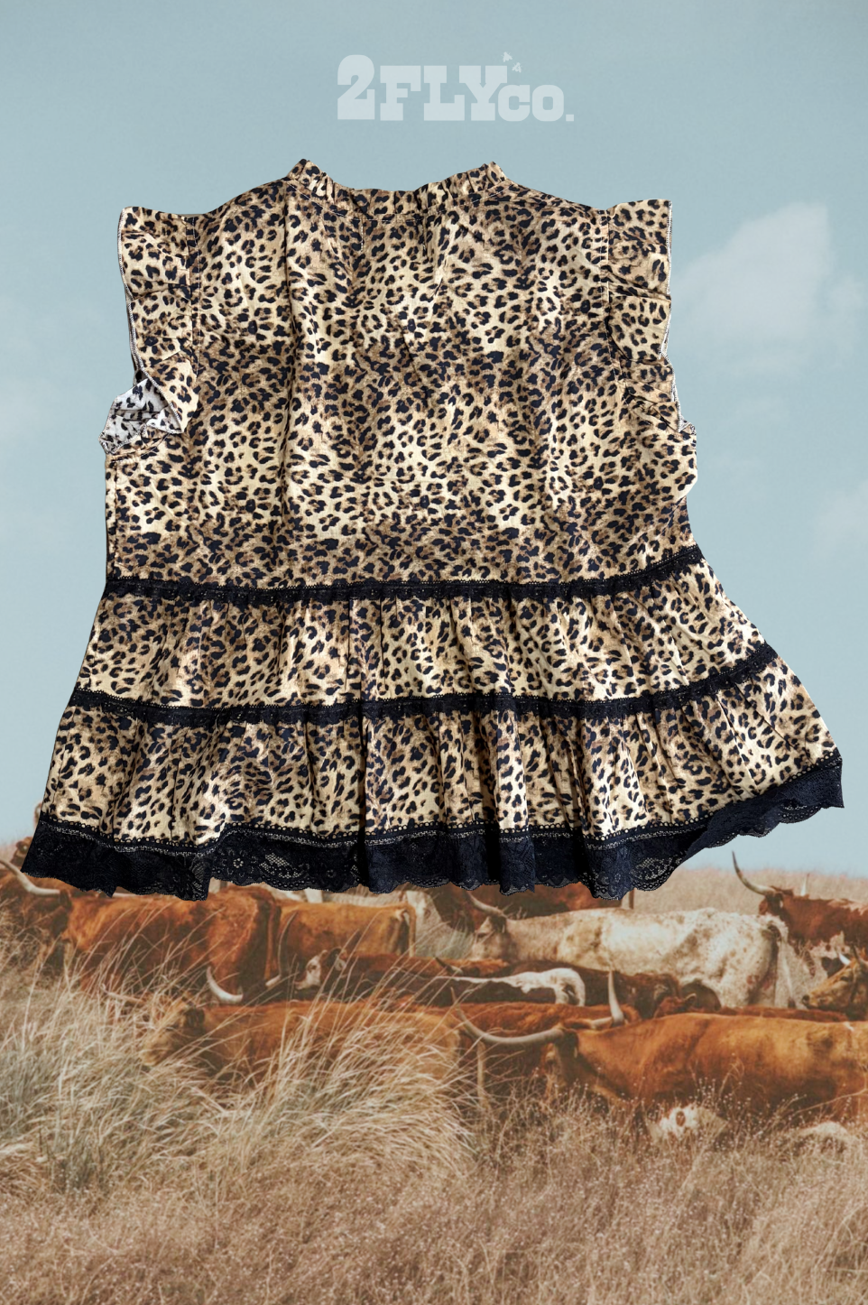 LLANO LACE *LEOPARD top