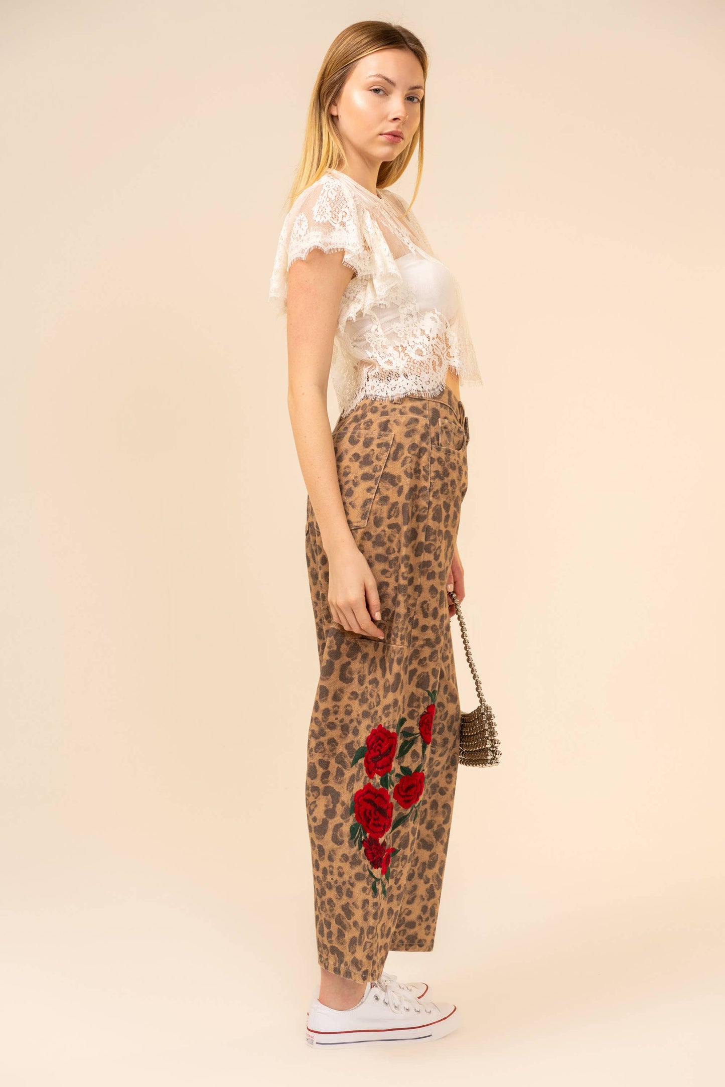 The cheetah rose jeans