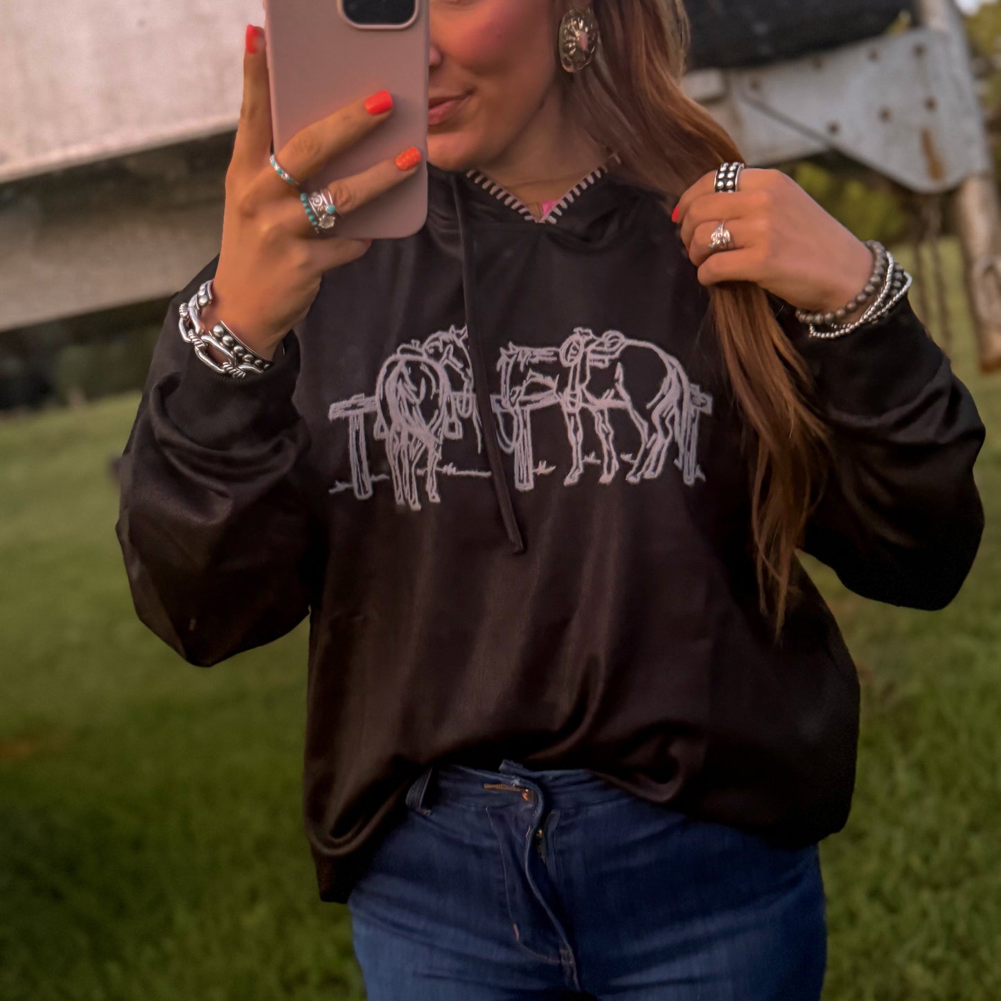 Luxe hitching post sweatshirt