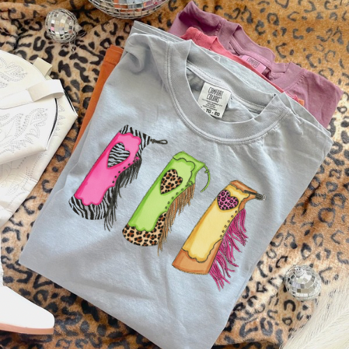 The mix print water color tee  - comfort colors
