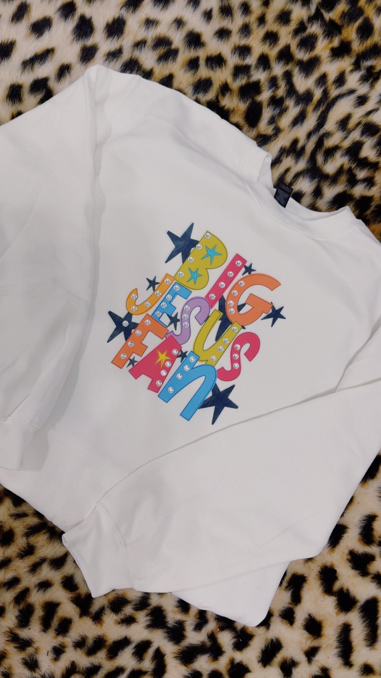 Big Jesus fan bling  sweatshirt