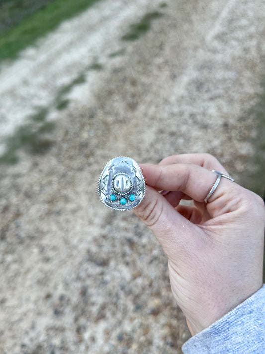 Cowboy hat ring - 7.5