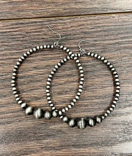 Handmade Bead Hoop Earrings