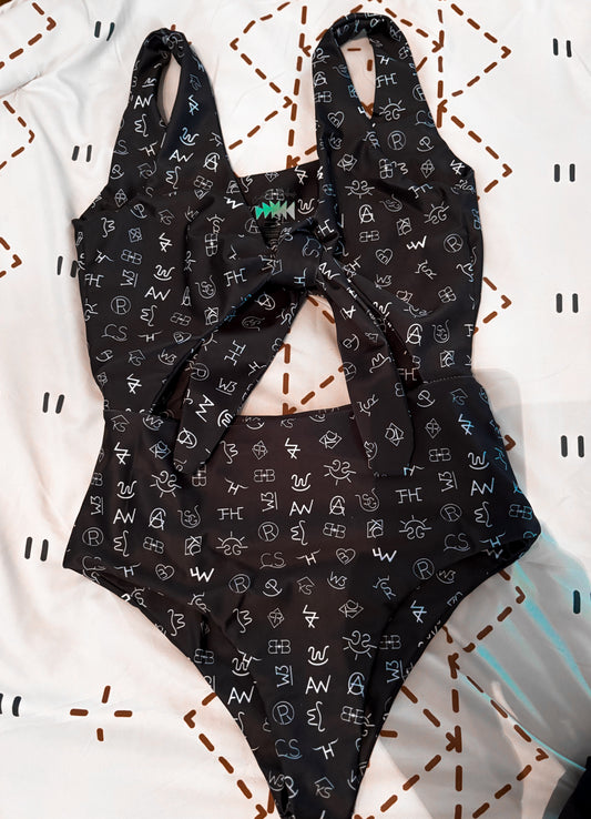 Women’s western swim - one piece tie