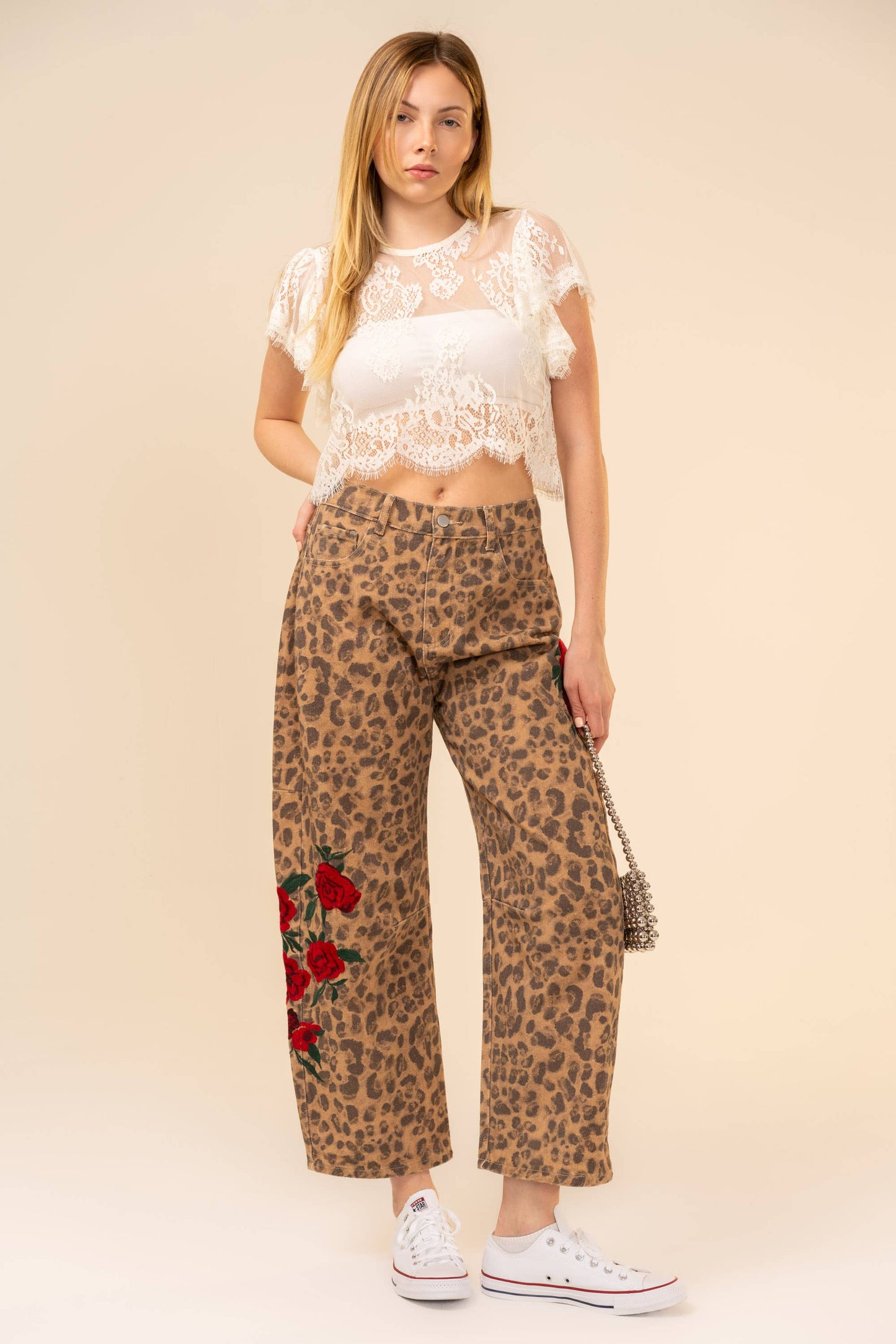 The cheetah rose jeans