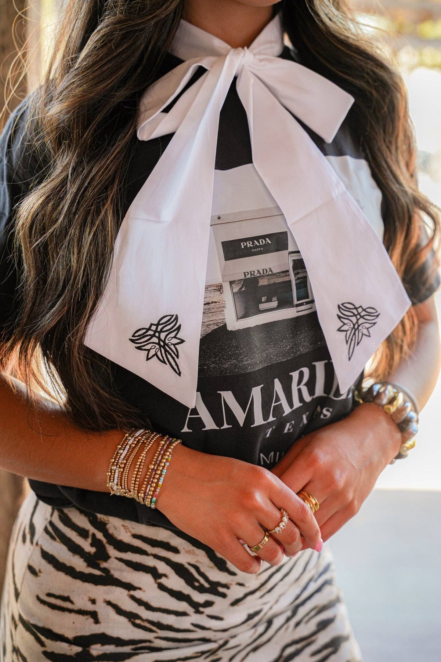 BOOT STITCH BOW COLLAR