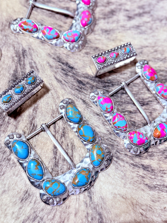 Turquoise  belt buckle