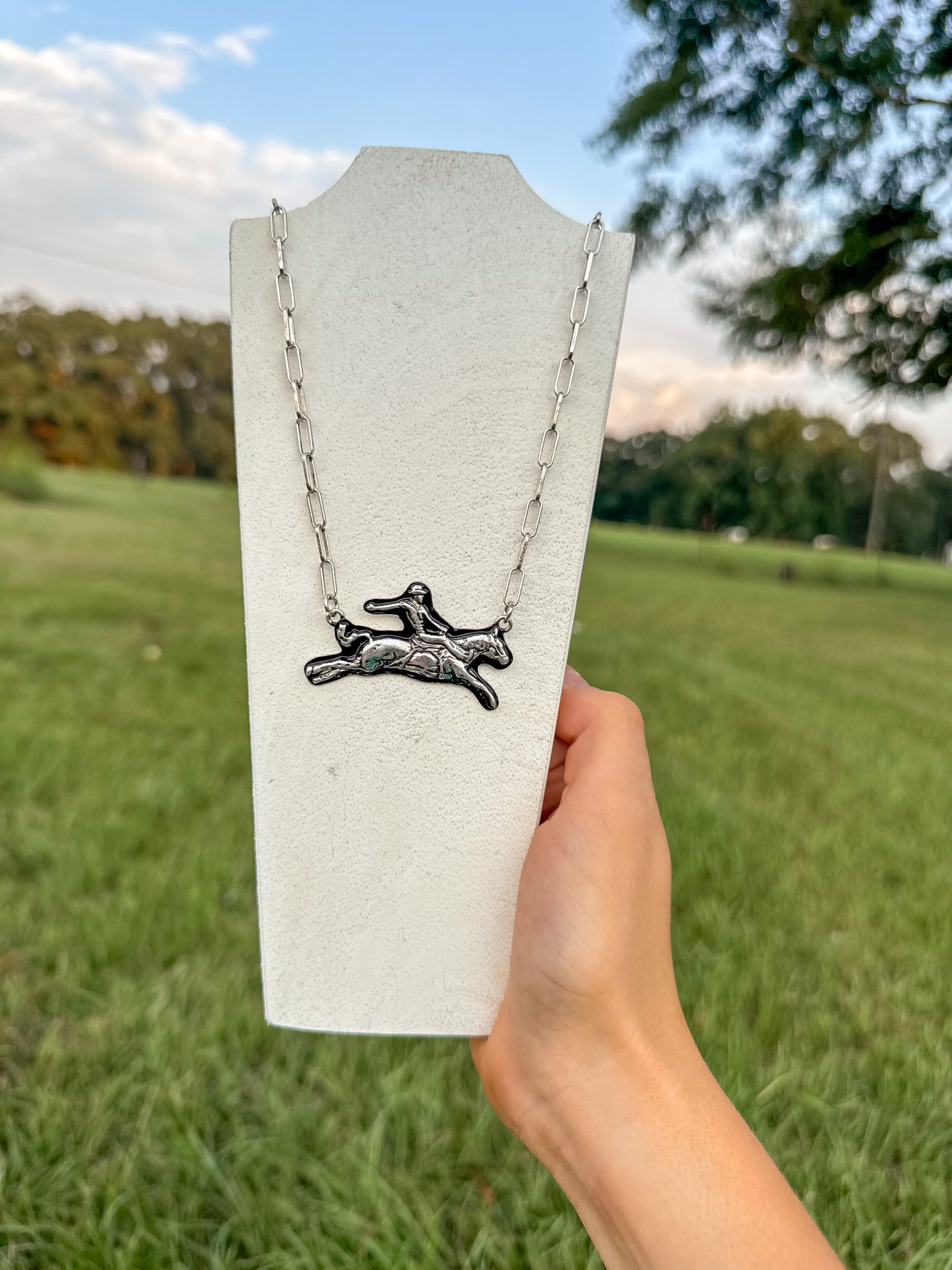 Western Bronc Rider Necklace
