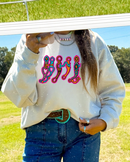 Colorful bit sweatshirt