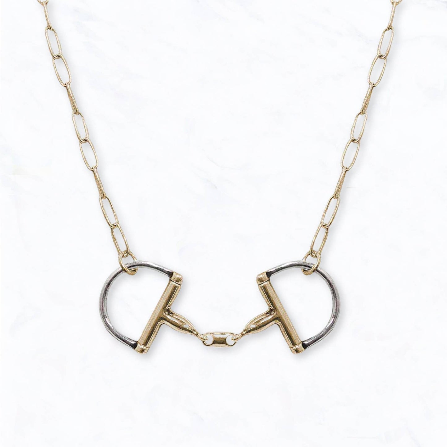Western Horse Bit Chain Necklace