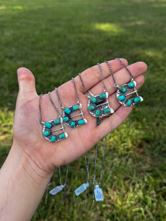 Authentic belt buckle necklace