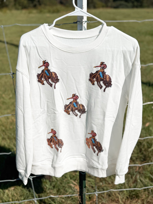 The rank rider sequin sweatshirt