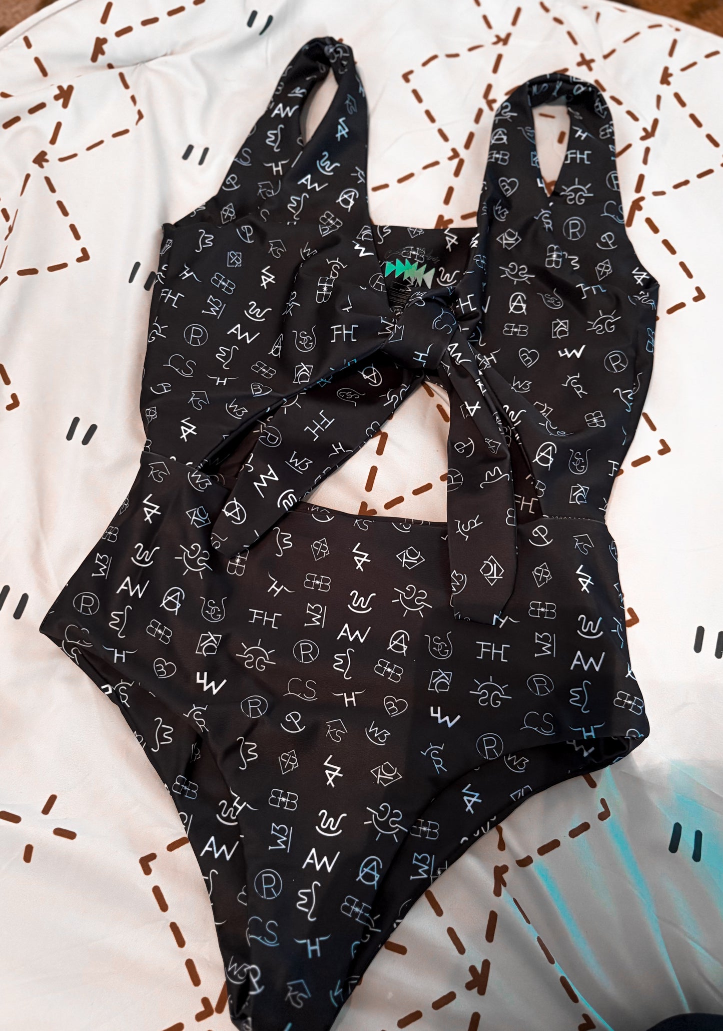 Women’s western swim - one piece tie