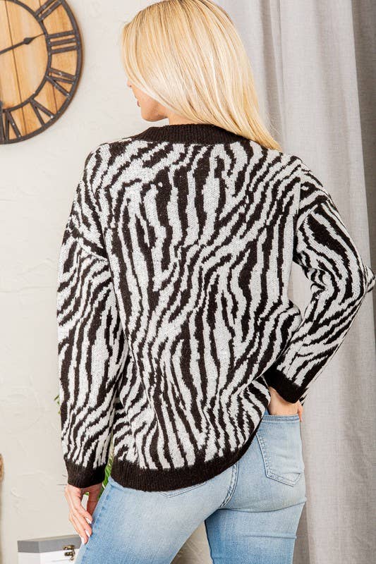 The zebra print sweater