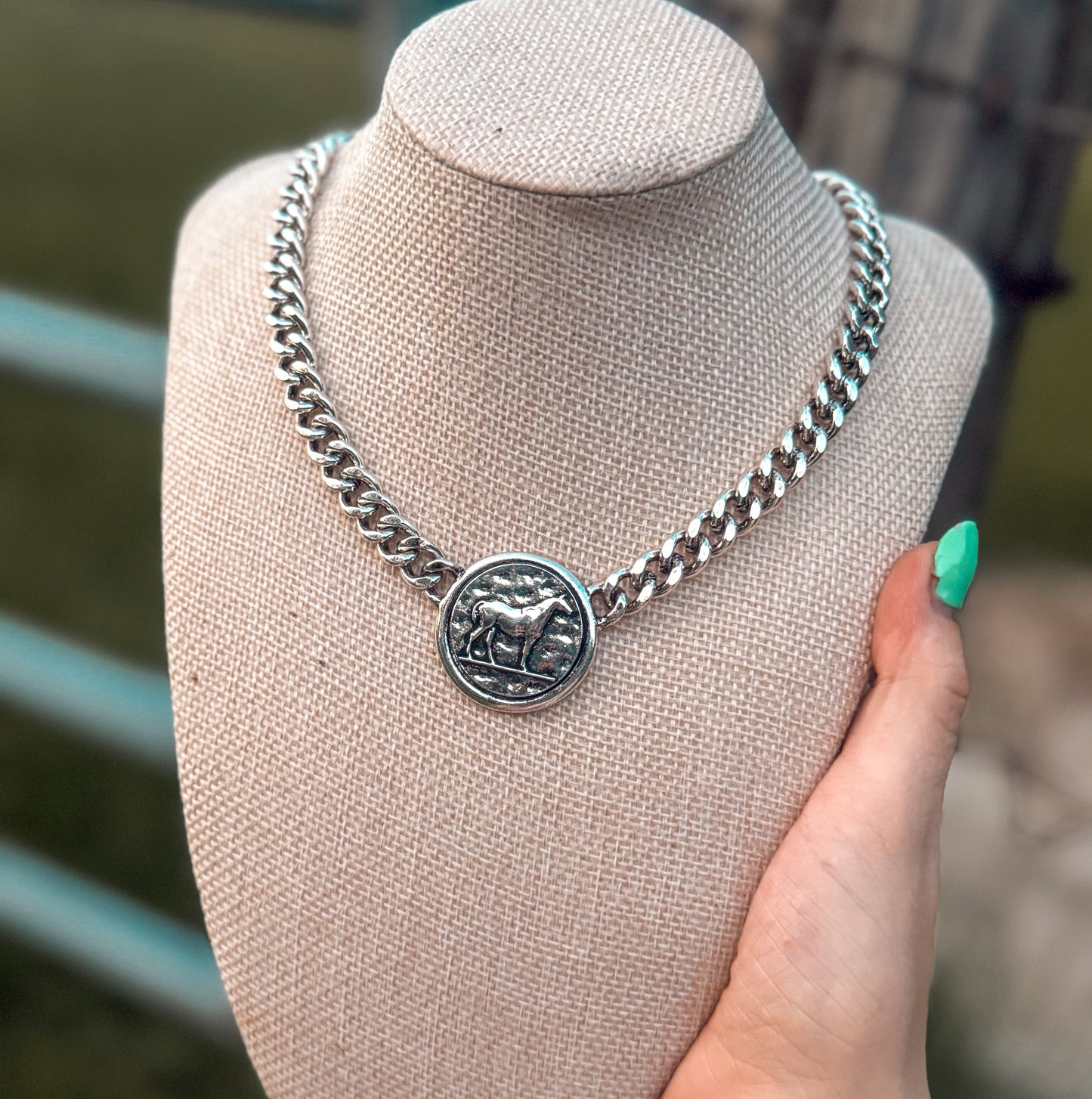 Western Buffalo Coin Chain Necklace