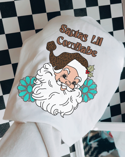 Santas little cowbabe sublimation T-shirt