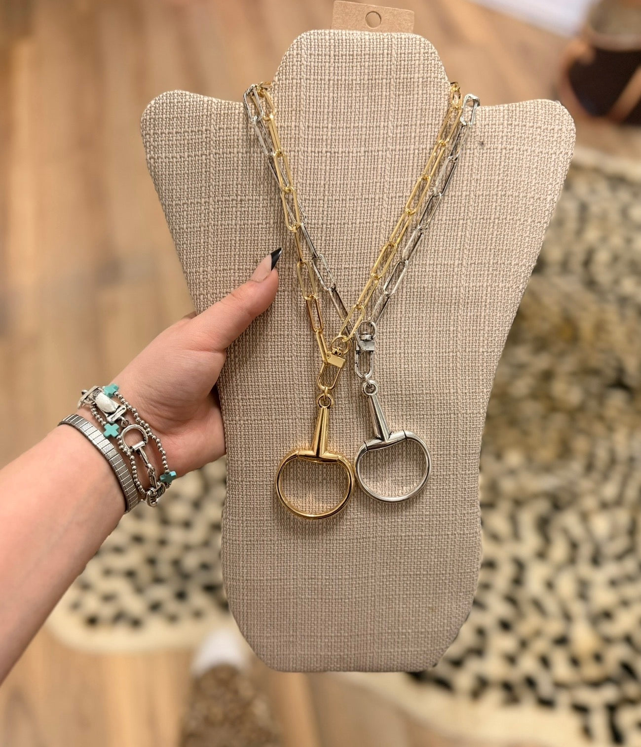 The large snaffle necklaces