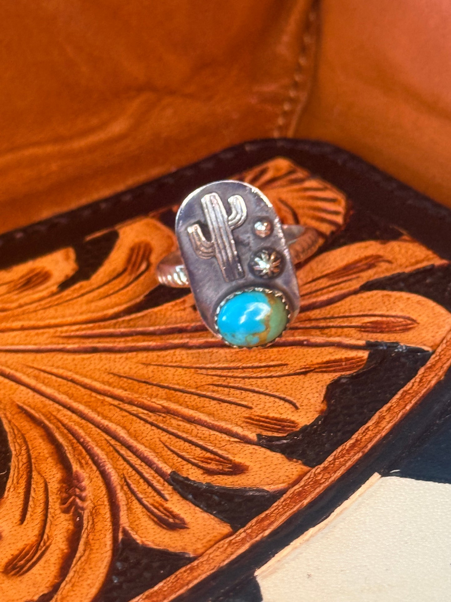 Kingman cactus ring - adjustable
