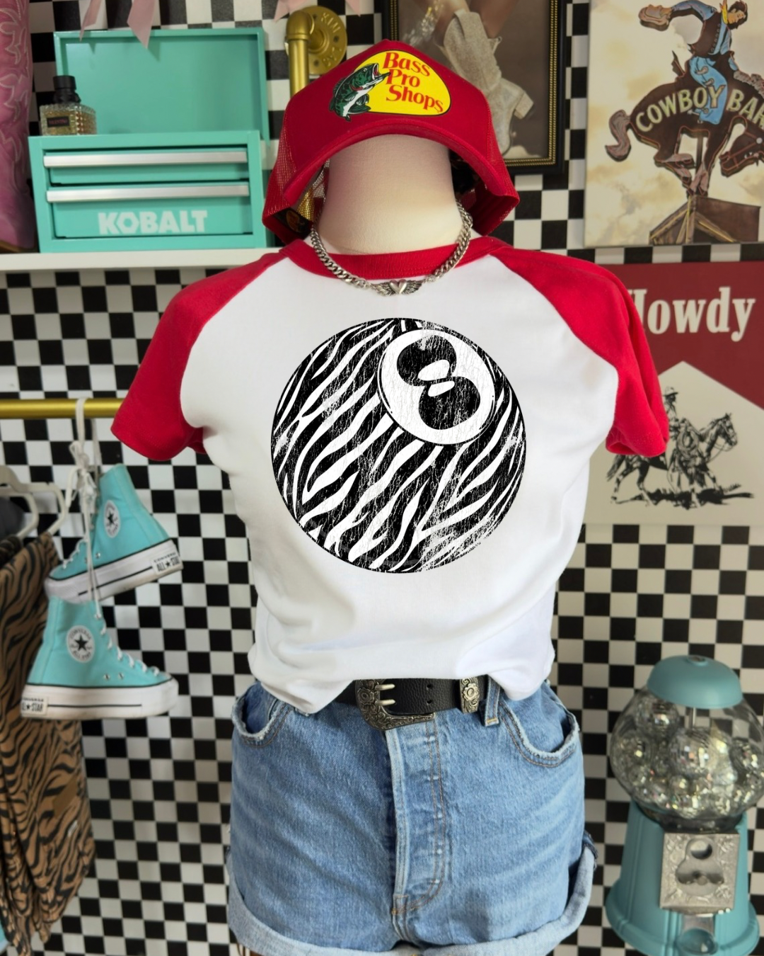 Zebra 8 ball Baby Tee