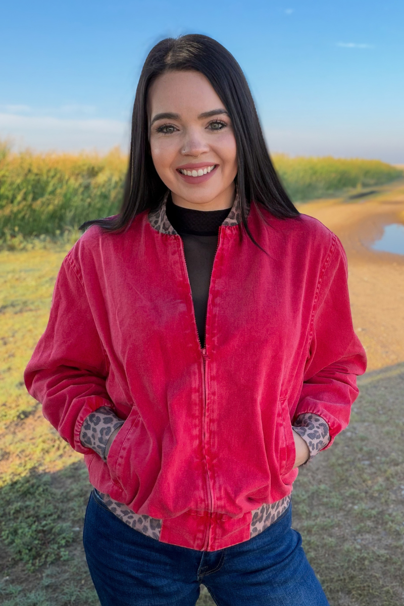 The cheetah girl bomber jacket