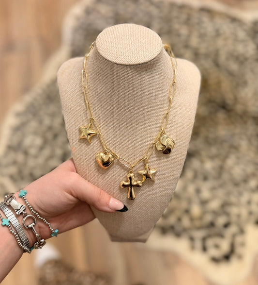 The Goldie charm necklace