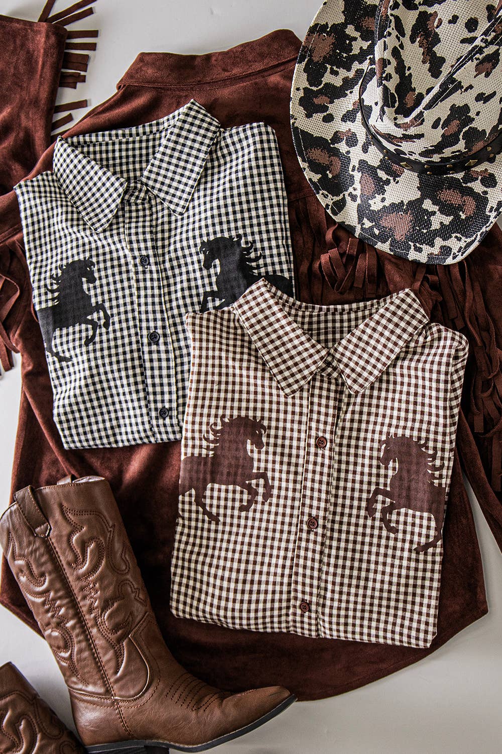 The little filly gingham top