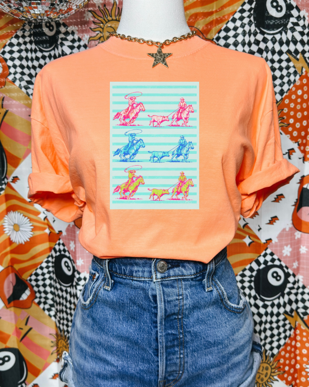 The team roper collective comfort color shirt