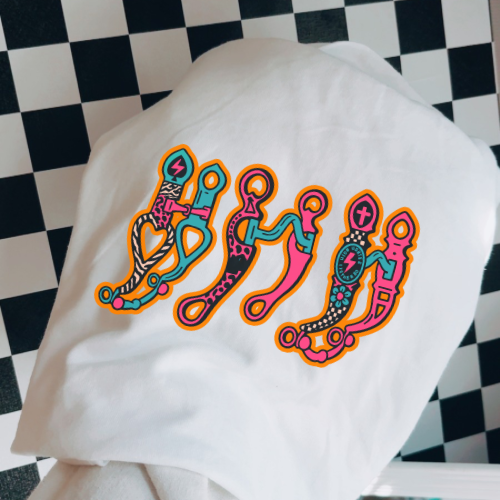 Colorful bit sublimation T-shirt