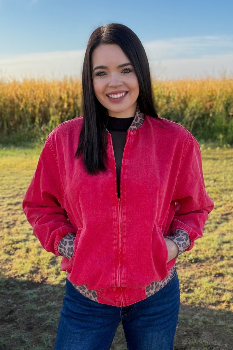 The cheetah girl bomber jacket