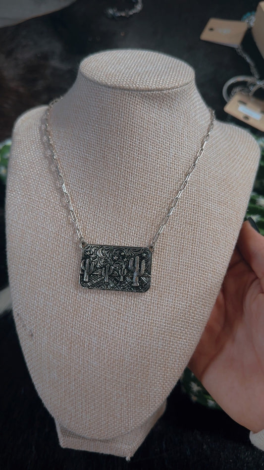 Cacti desert necklace