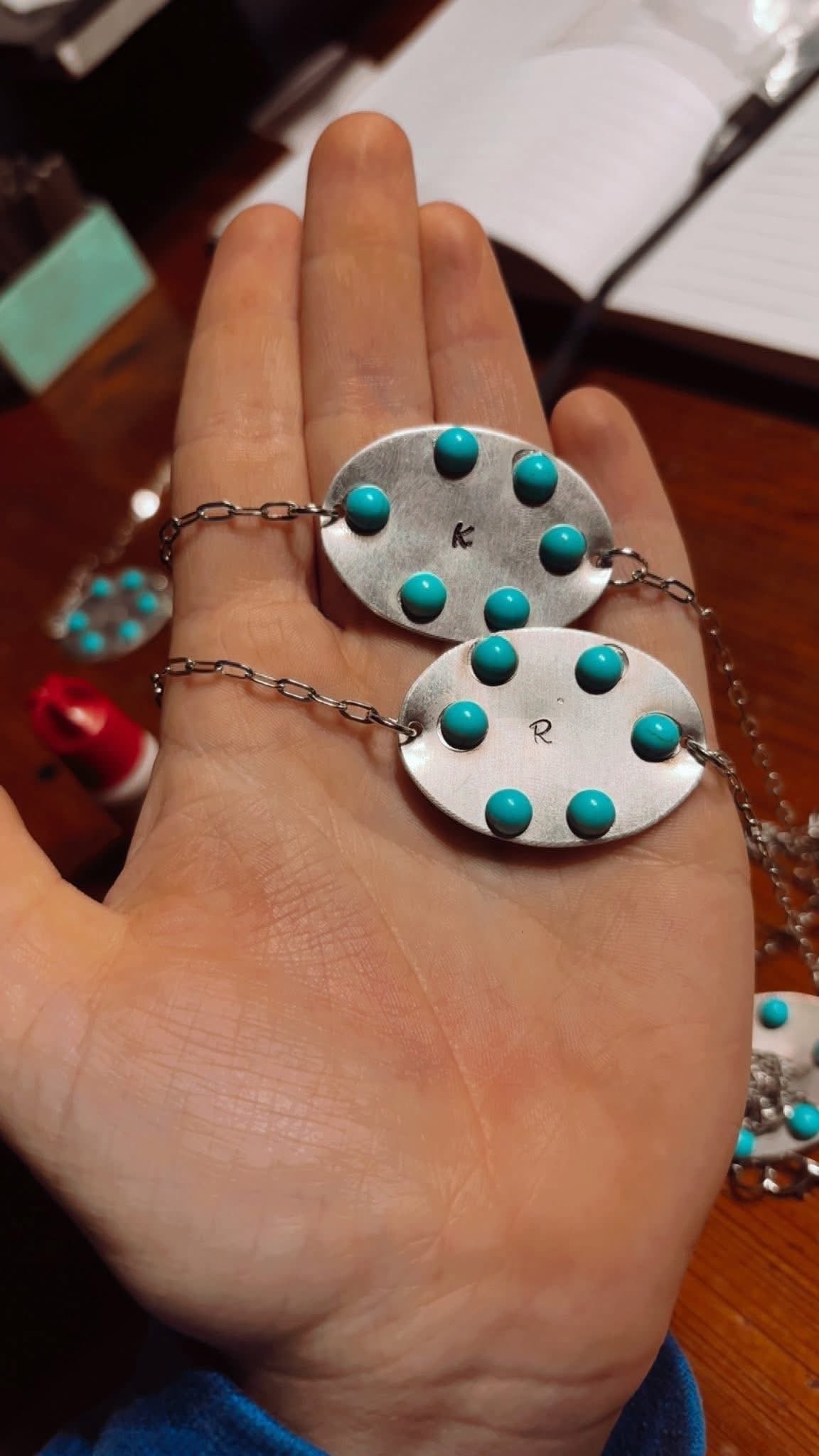 Custom oval necklaces