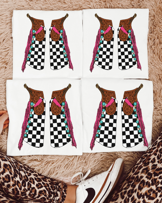 The check it up chaps sublimation T-shirt