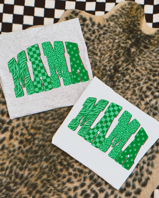 Mix print MAMA sublimation T-shirt