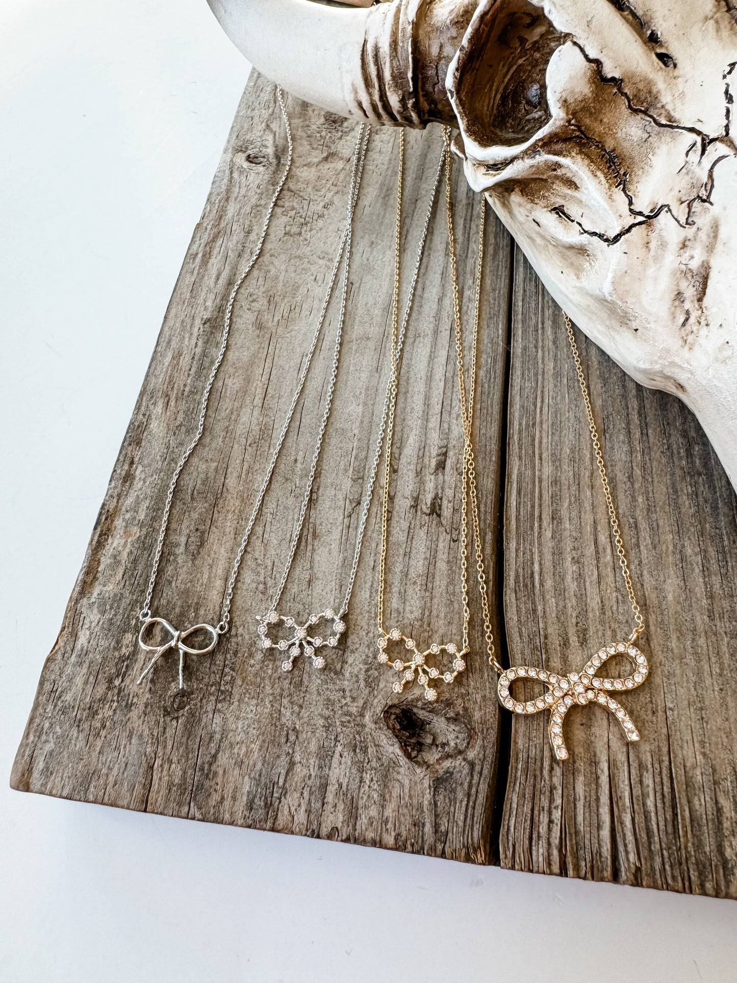 Western Dainty Coquette Bow Necklace: 3
