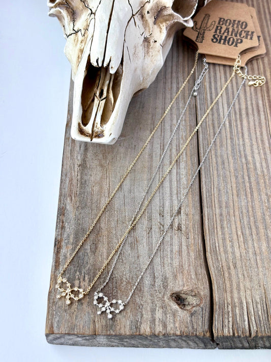 Western Dainty Coquette Bow Necklace: 3