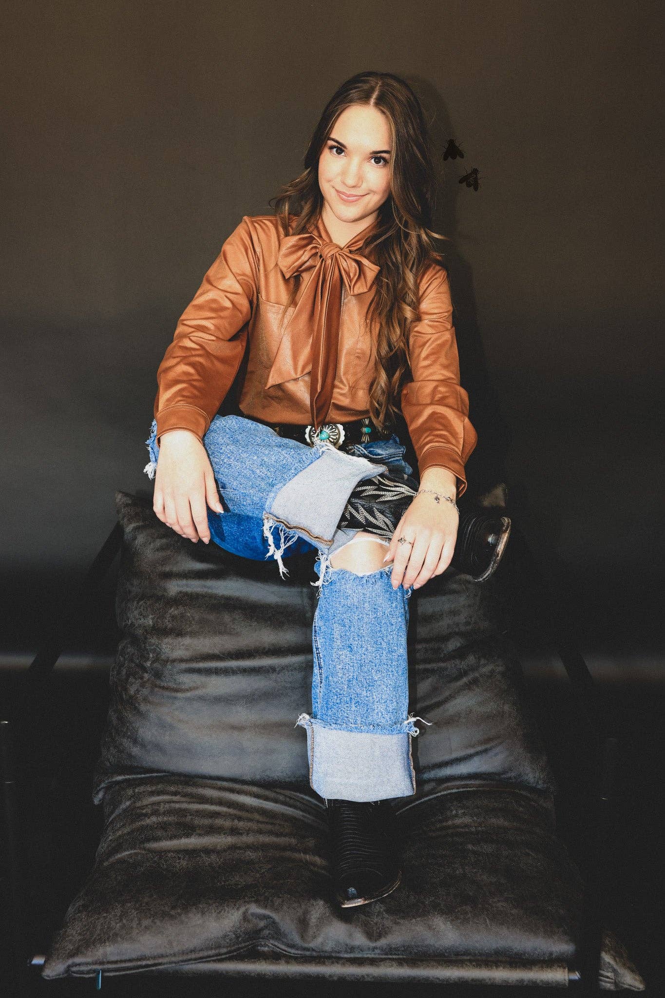 LEATHER OUTLAW TOP