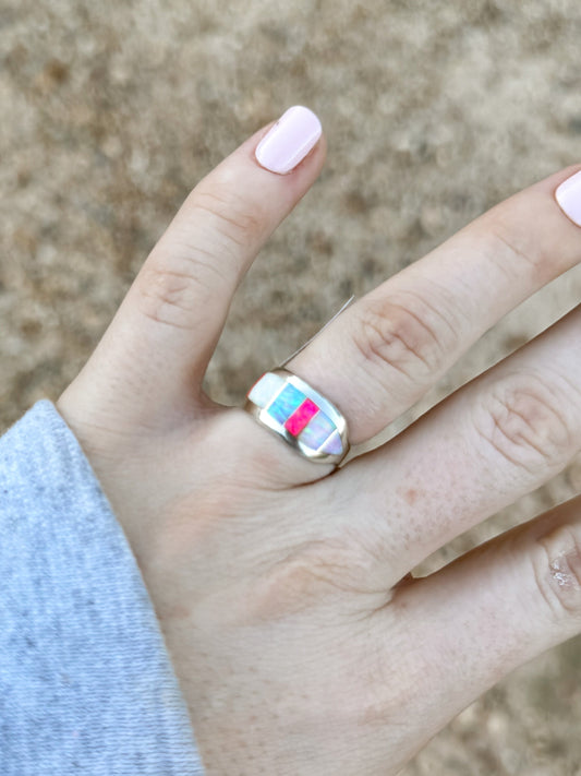 Multi opal ring size 6.5