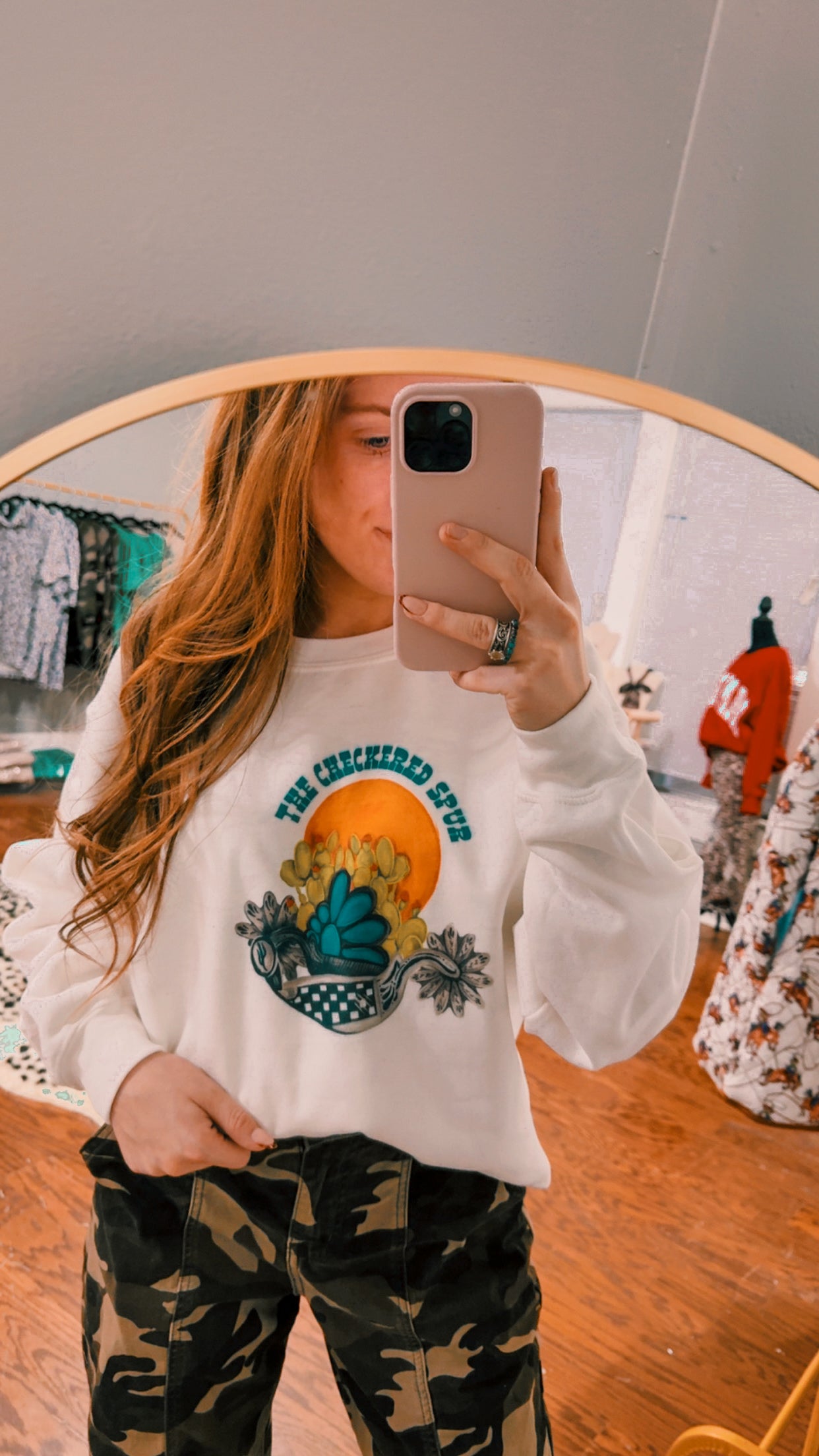 The checkered spur sweatshirt