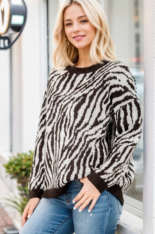 The zebra print sweater