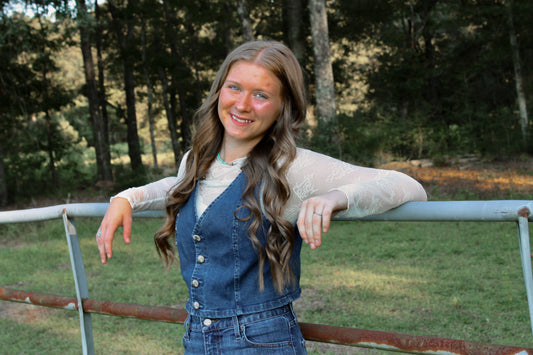 The ally denim vest — small / medium