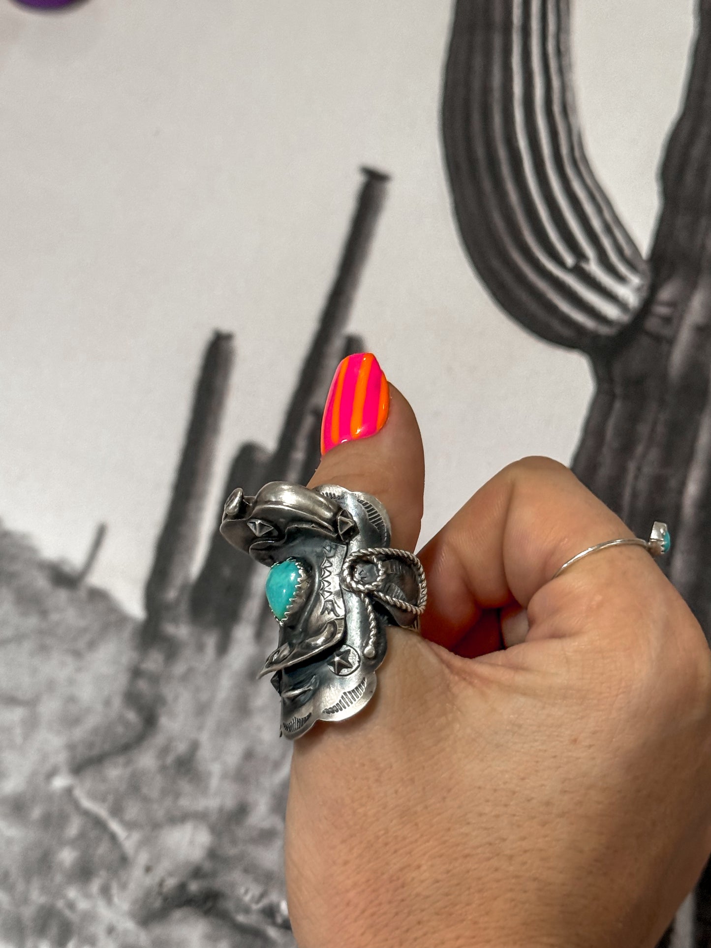 Tim Yazzie saddle ring