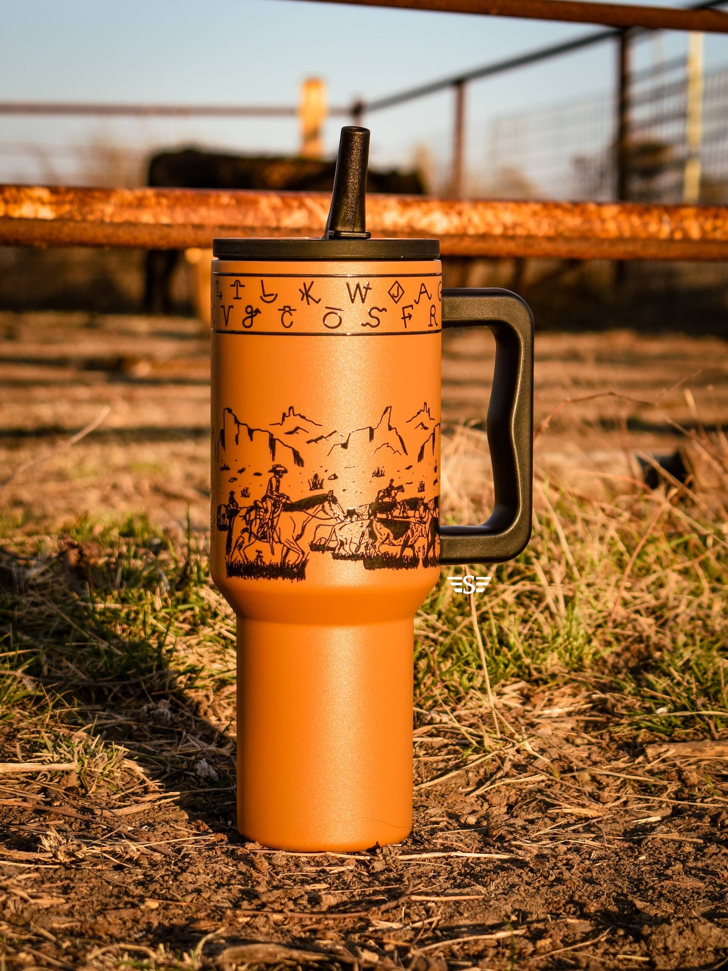 Cattle Drive 40oz Tumbler: Black